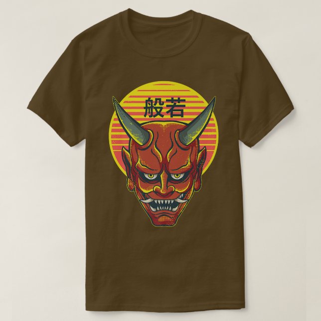 Vintag Japanisch Oni Japan Devil Anime T-Shirt (Design vorne)