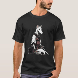 Vintag Japanisch Samurai Italienischer Greyhound H T-Shirt