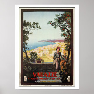 Vintag Jazz Age Varazze Italienisches Reiseplakat Poster