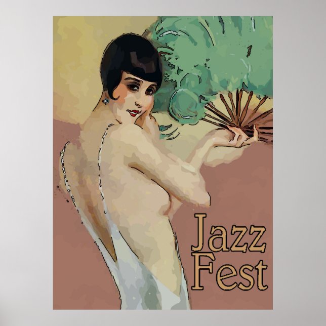 Vintag Jazz Fest Singer Poster (Vorne)