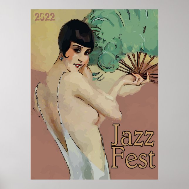Vintag Jazz Fest Singer Poster (Vorne)