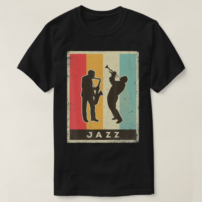 Vintag Jazz Retro T-Shirt (Design vorne)
