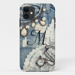 Vintag Jeans Viktorianisch Monogram IPHONE 5 Case