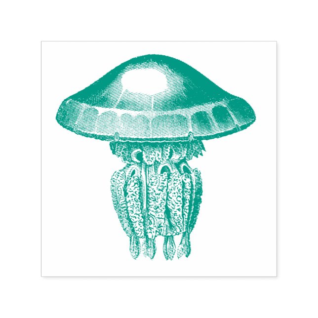 VINTAG JELLY FISH RUBBER BRIEFMARKE PERMASTEMPEL (Design)