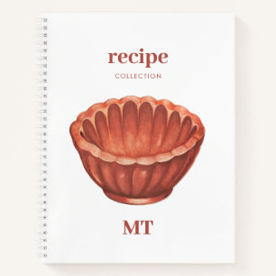 Vintag Jelly Mold Recipe Cookbook Monogram Notizbuch