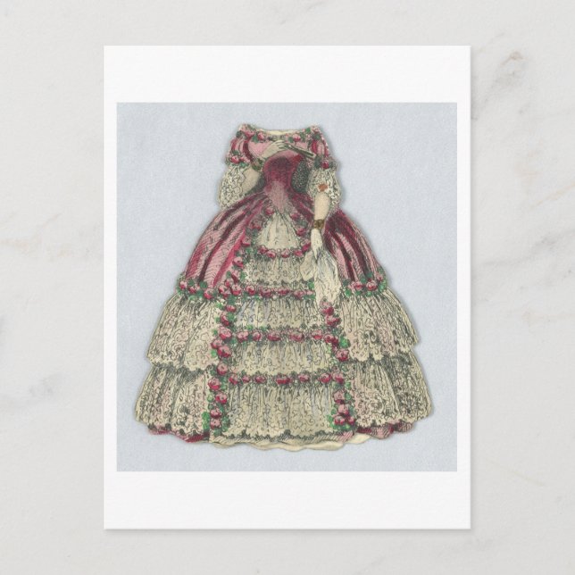 Vintag Jenny Lind Paper Doll Postkarte (Vorderseite)