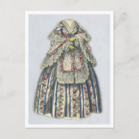 Vintag Jenny Lind Paper Doll Postkarte