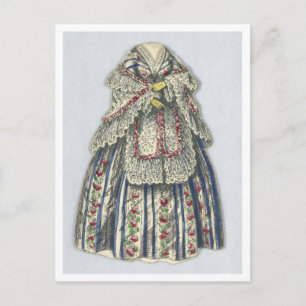 Vintag Jenny Lind Paper Doll Postkarte