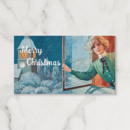 Vintag Jenny Nyström Custom Frohe Weihnachten Geschenkanhänger