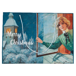 Vintag Jenny Nyström Custom Frohe Weihnachten Große Geschenktüte