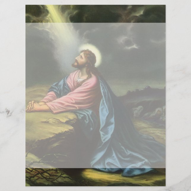 Vintag Jesus Christus beten, Garten von Gethsemane (Vorderseite)