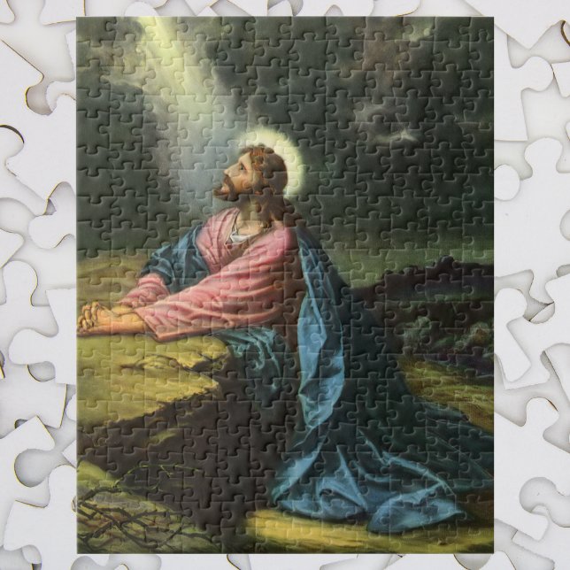 Vintag Jesus Christus beten, Garten von Gethsemane Puzzle (Von Creator hochgeladen)