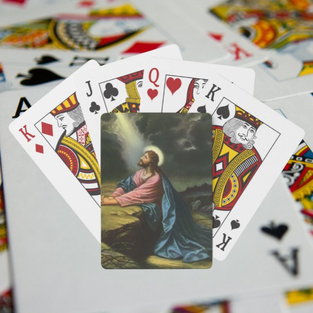 Vintag Jesus Christus beten, Garten von Gethsemane Spielkarten (Von Creator hochgeladen)