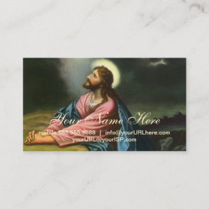 Vintag Jesus Christus beten, Garten von Gethsemane Visitenkarte