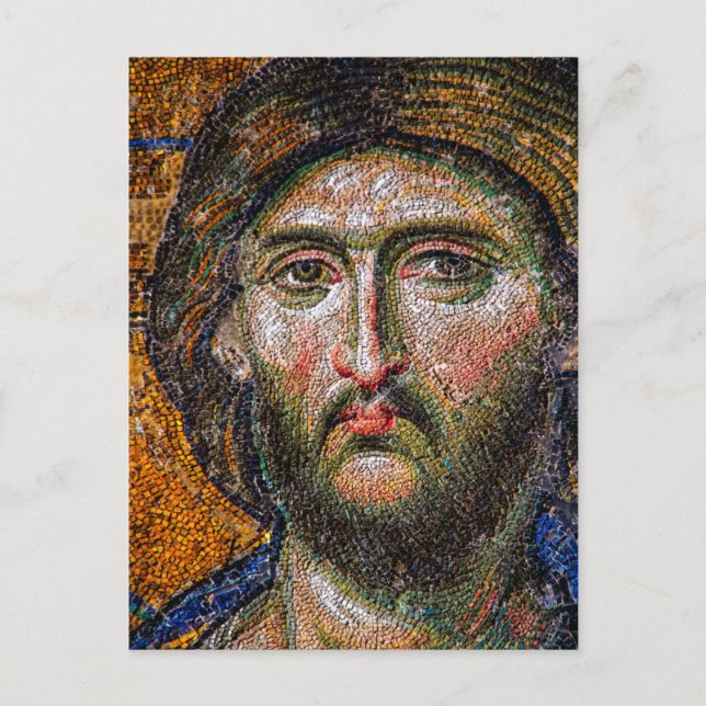 Vintag Jesus Christus Portrait Mittelalterliches M Postkarte (Vorderseite)