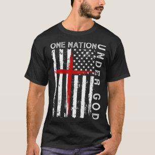 Vintag Jesus God Proud Christliche Familie USA Ame T-Shirt
