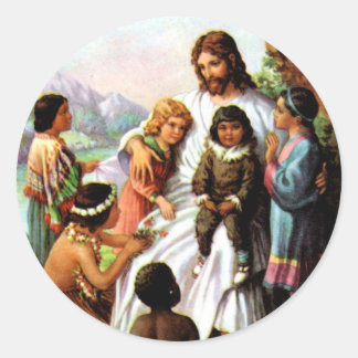 Vintag Jesus Lieben Alle Kinder Sticker