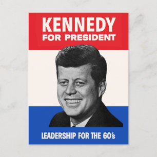 Vintag JFK Kennedy für Präsidentschaftskampagne 19 Postkarte