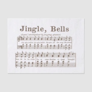Vintag Jingle, Bells ! Notenchor 1850 Seidenpapier