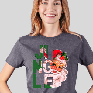 Vintag Jingle Bells Santa Christmas T-Shirt