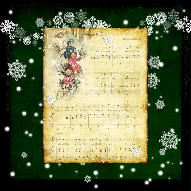 Vintag Jingle Bells Scrapbook Paper (Vintage Jingle Bells Scrapbook Paper)