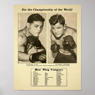 Vintag Joe Lewis / James Braddock Poster