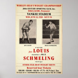 Vintag Joe Lewis / Max Schmeling Poster