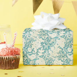 Vintag John Henry Dearle Aqua Floral Pattern Geschenkpapier