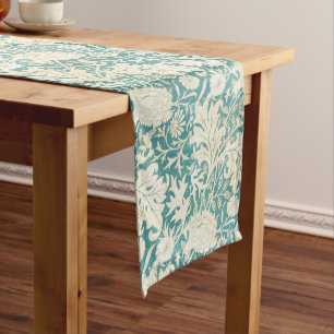 Vintag John Henry Dearle Aqua Floral Pattern Großer Tischläufer