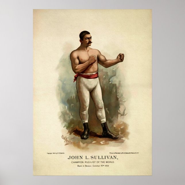 Vintag John L. Sullivan Poster (Vorne)
