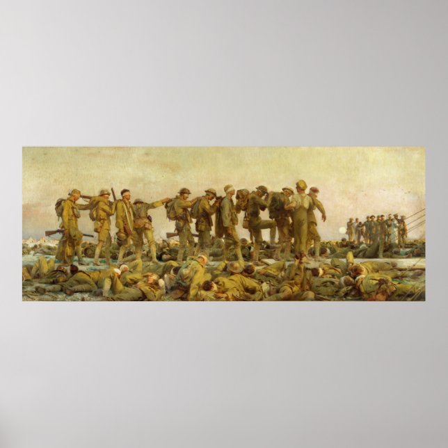 Vintag John Singer Sargent Erster Weltkrieg Gassed Poster (Vorne)