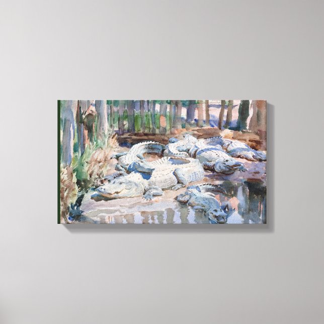 Vintag John Singer Sargent Muddy Alligator Leinwanddruck (Vorderseite)