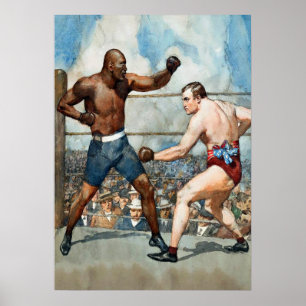 Vintag Johnson Burns Watercolor Poster