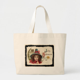 Vintag Jolly Halloween Hexe Jumbo Stoffbeutel