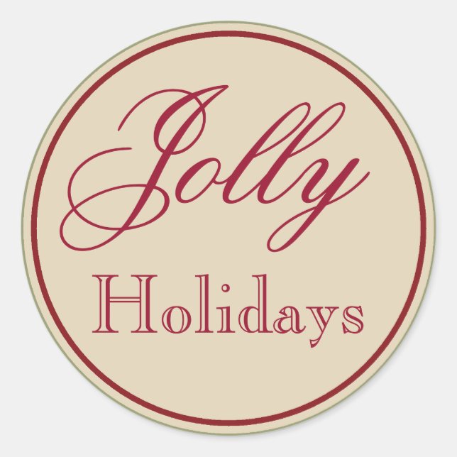 Vintag Jolly Holiday Stickers (Vorderseite)