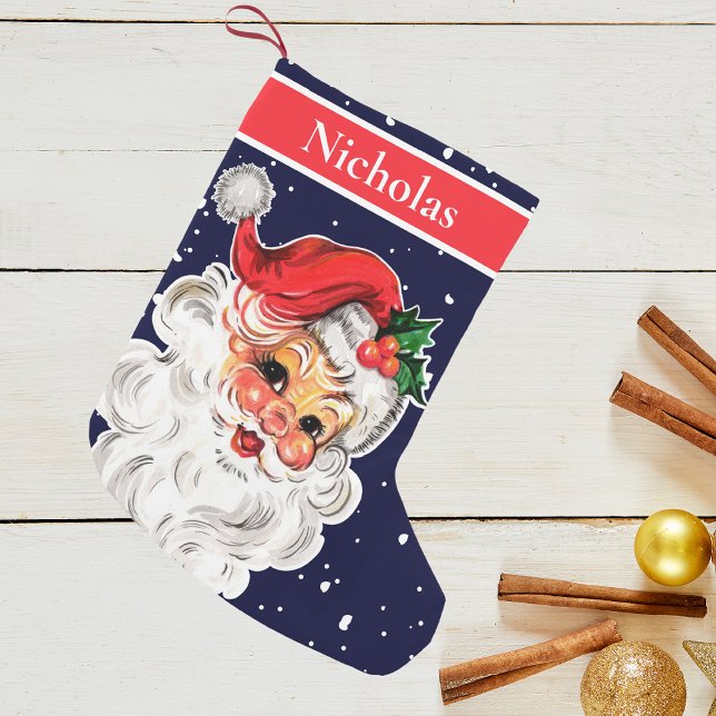 Vintag Jolly Santa Claus präsentiert Ihnen Kleiner Weihnachtsstrumpf (Von Creator hochgeladen)