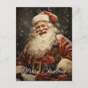 Vintag Jolly Santa Claus Weihnachtsfeiertag Postkarte