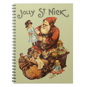 Vintag Jolly St. Nick Notizblock