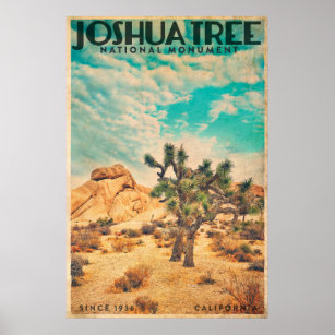 Vintag Joshua Tree Travel Poster