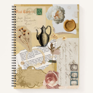 Vintag Journal Stickers Spiral Notebook Notizbuch