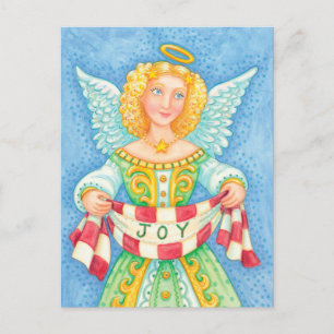 Vintag Joy Angel Christmas Feiertagspostkarte