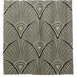 Vintag,Jugendstil,beige,grau,art Deko, französisch Duschvorhang