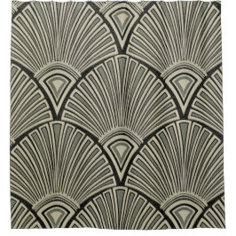 Vintag,Jugendstil,beige,grau,art Deko, französisch Duschvorhang