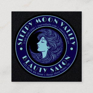 Vintag Jugendstil-Schönheitssalon Quadratische Visitenkarte
