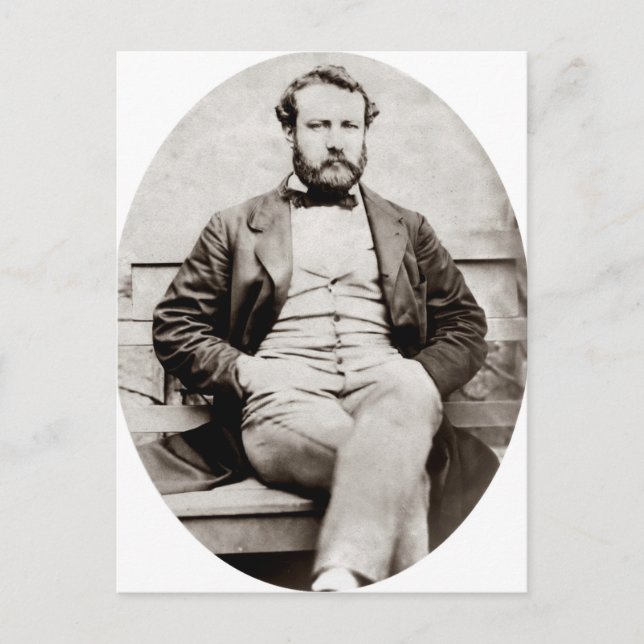 Vintag Jules Verne Portraitfotografie Postkarte (Vorderseite)