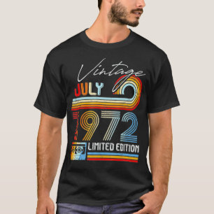 Vintag Juli 1972 limitierte Auflage Cassette Tape T-Shirt