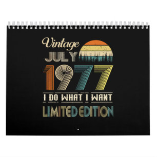 Vintag Juli 1977 Was ich Wollte Limited Edition Kalender