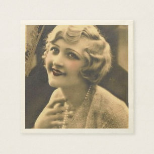 Vintag Junggeselinnen-Abschied Gatsby Brautparty Serviette