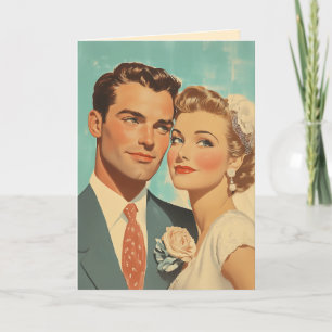 Vintag Just Married Bliss Dankeskarte