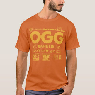 Vintag Kahului OGG Maui Airport Code Reisecode Tag T-Shirt